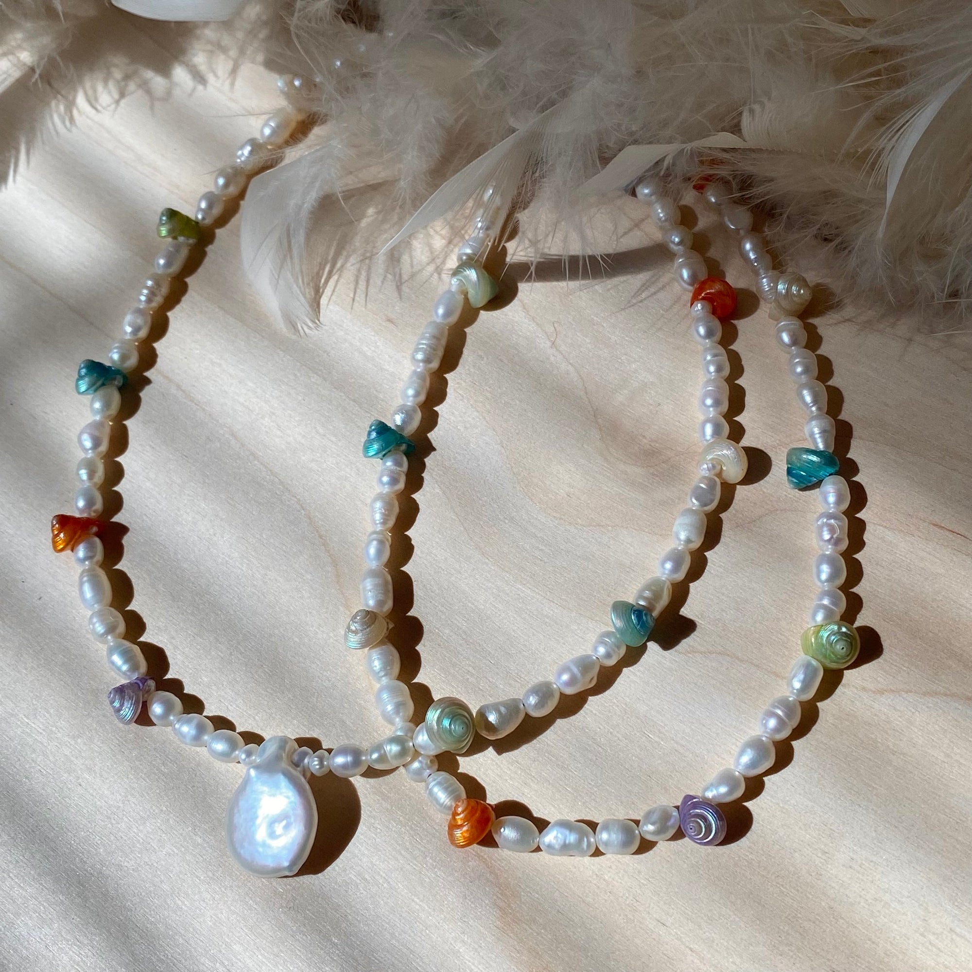 Rainbow shell Necklace