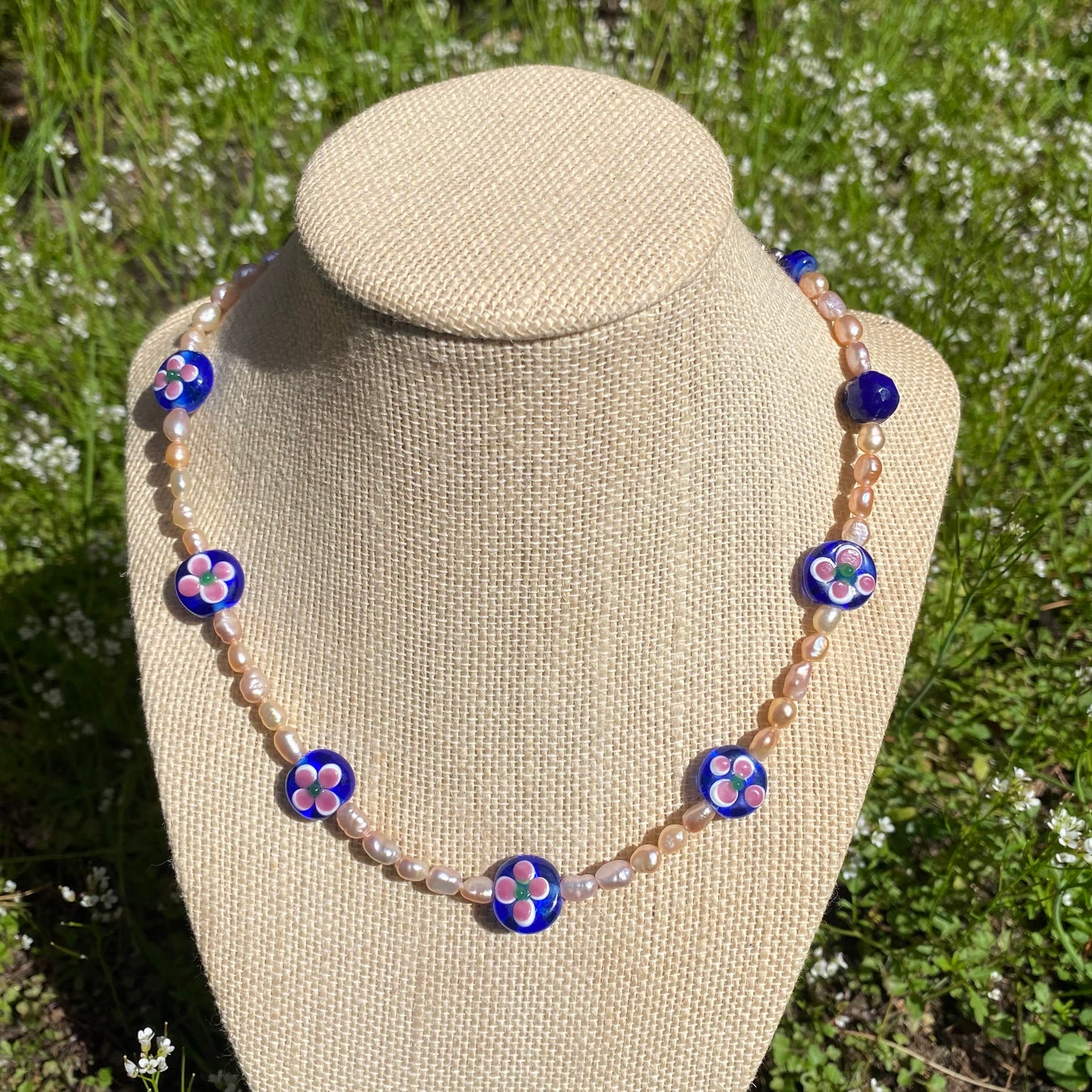 Floral Blues Necklace