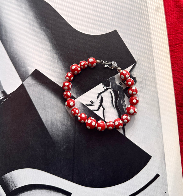 Polka Bracelet Red