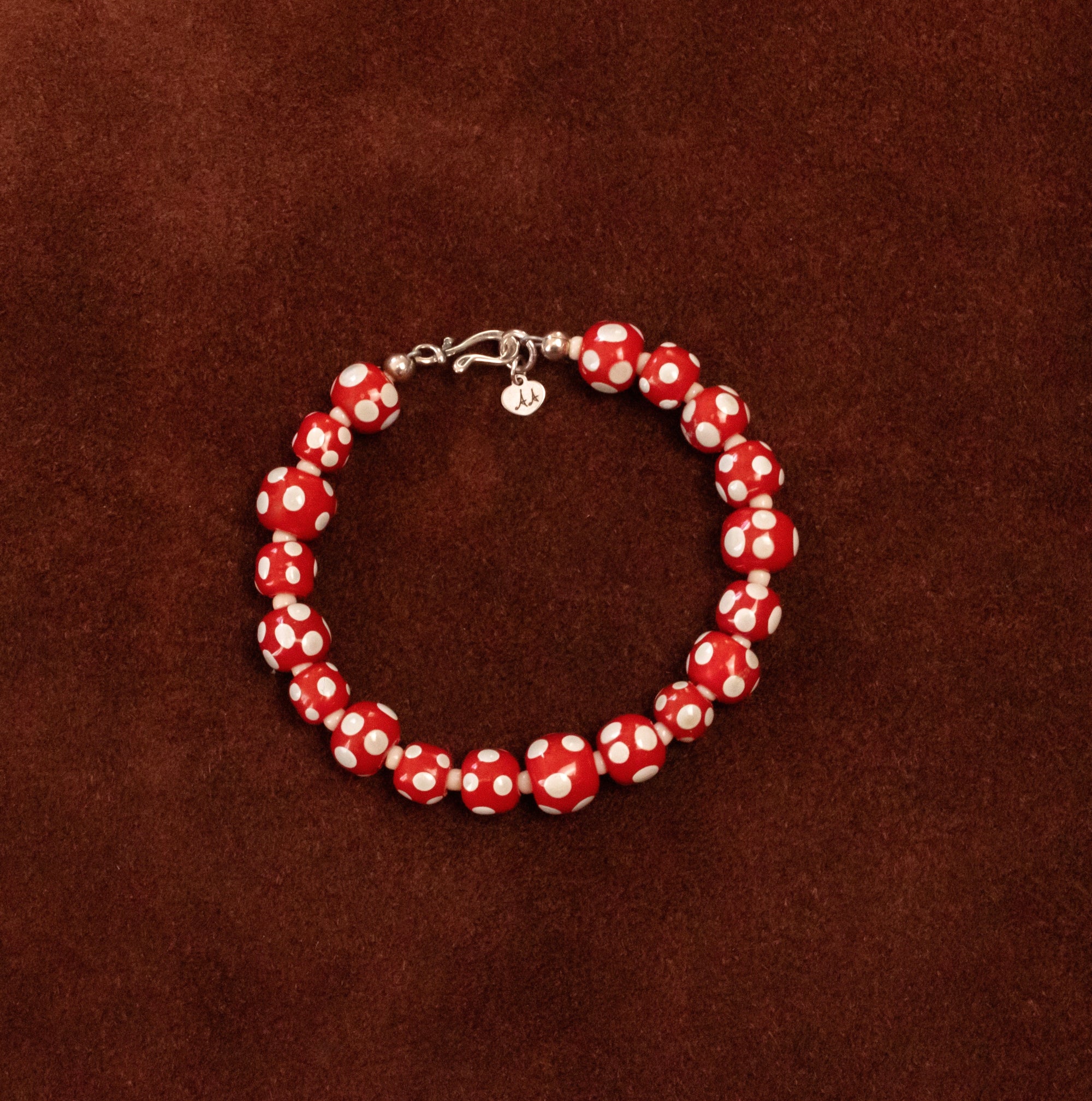Polka Bracelet Red