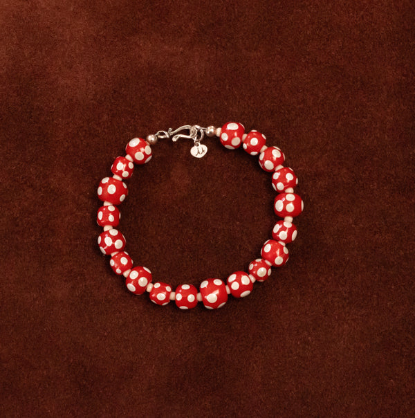 Polka Bracelet Red